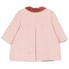 BONPOINT Moka Velvet Collar Baby Pea Coat - Delicate Pink
