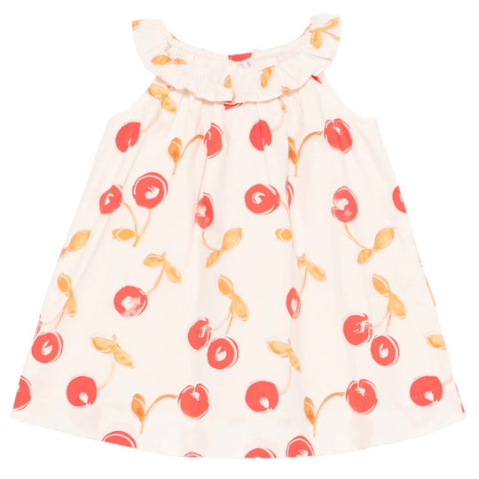 BONPOINT Niniki Cherry Baby Dress - Ecru