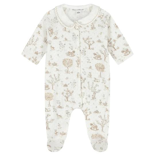 TARTINE ET CHOCOLAT Toile de Jouy Pajamas - Nacre