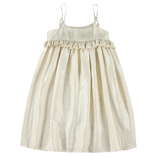 CAROLINE BOSMANS Glaze Ruffle Midi Dress - Cream