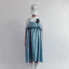 Mini Ruffle Glaze Midi Dress - Sky Blue