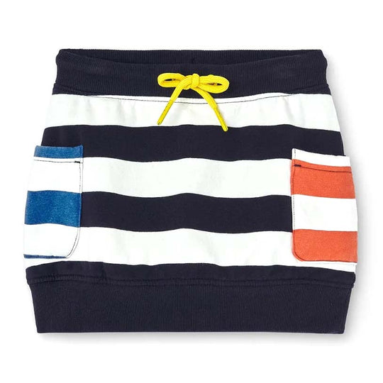 BOBOLI Jersey Striped Mini Skirt