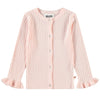 Gavi Charlotte Pink Ruffle Cardigan