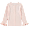 Gavi Charlotte Pink Ruffle Cardigan