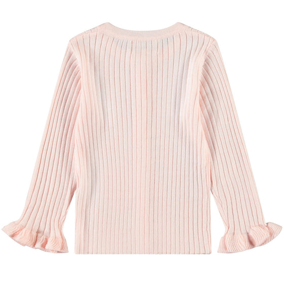 Gavi Charlotte Pink Ruffle Cardigan