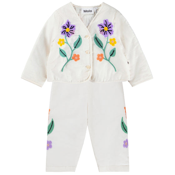 MOLO Happy Meadow White Jacket and Pants Set