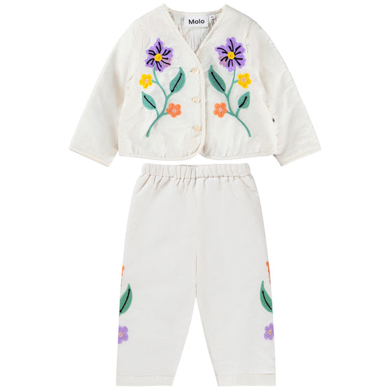MOLO Happy Meadow White Jacket and Pants Set