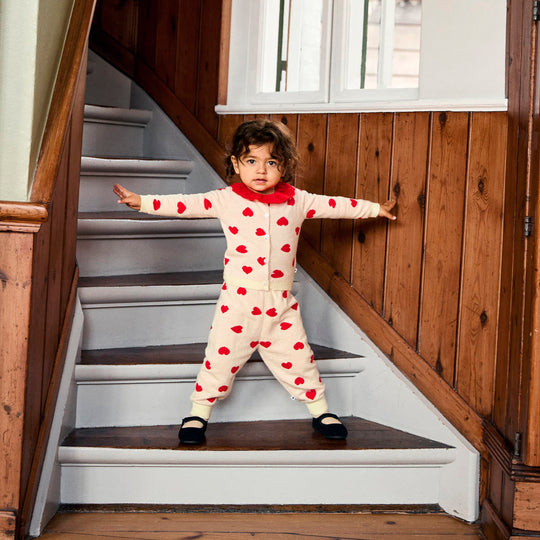 MOLO Solana & Goldie Knit Set - Red Hearts