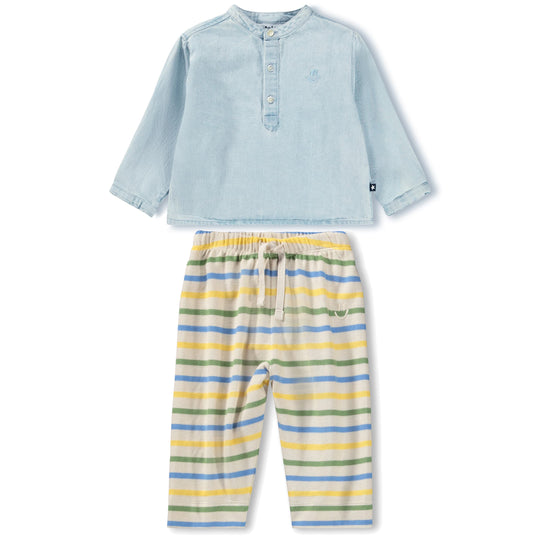 MOLO Enoz Baby Set - Chambray Stripe