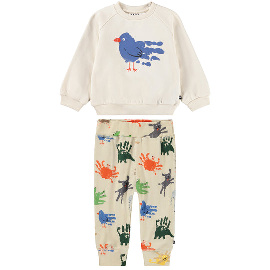 MOLO Hand Animals Sweatshirt and Leggings Set