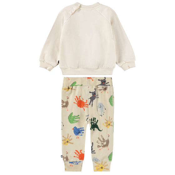 MOLO Hand Animals Sweatshirt and Leggings Set