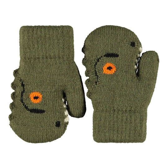 MOLO Kenau Bark Green Dino Mittens