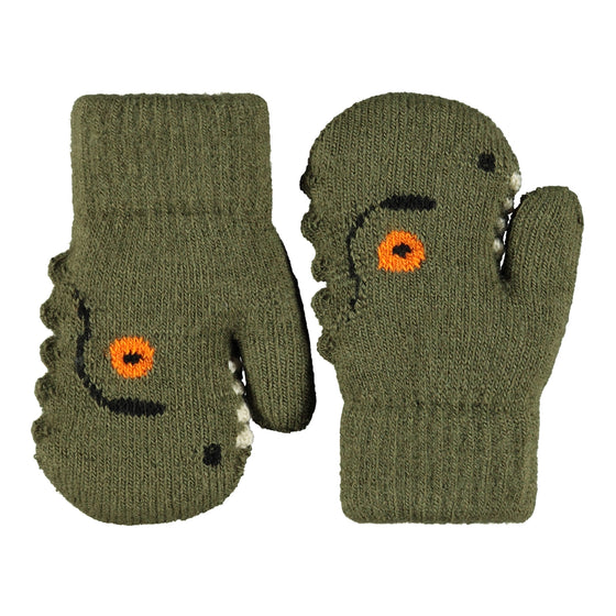 MOLO Kenau Bark Green Dino Mittens