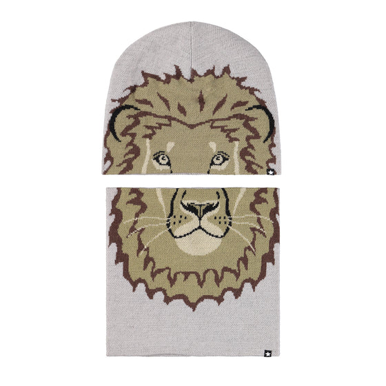 MOLO Kleo Lion Face Tan Hat and Snood Set
