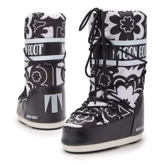 ICON Flower Boots - Black/White