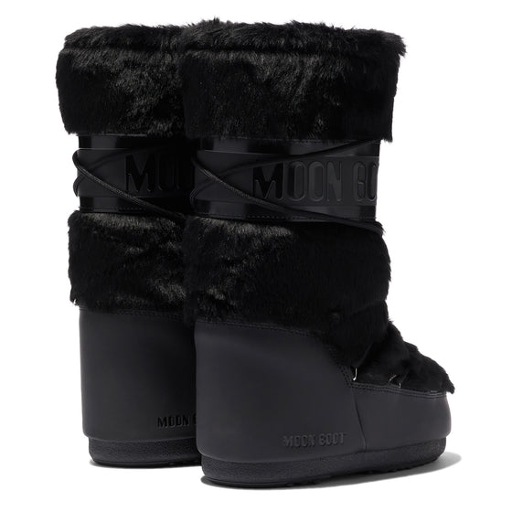 MOON BOOT Icon Faux Fur - Black
