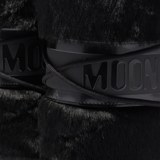 MOON BOOT Icon Faux Fur - Black