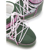 MOON BOOT Icon Low Space Racing  - Forest Green/Silver/Pink