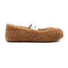 MOON BOOT Shearling Ballerina - Cognac