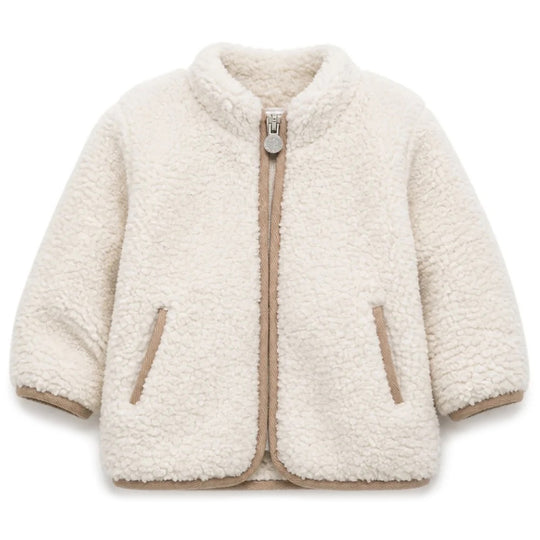 TARTINE ET CHOCOLAT Teddy Zip Baby Jacket - Naturel
