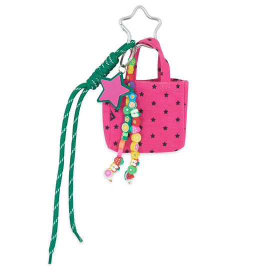 BONTON Mini Market Bag Key Ring - Rose Blush