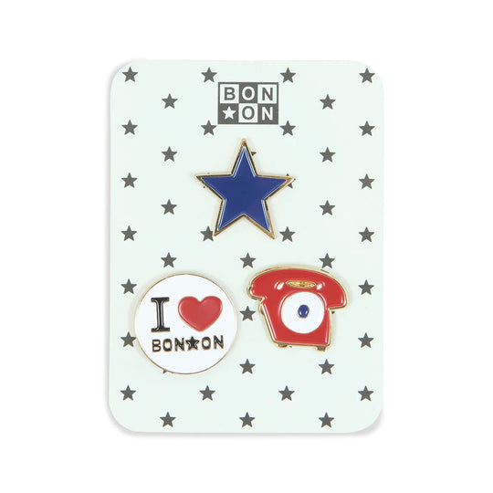 BONTON Backpack Pins - Rouge Vif