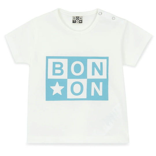 BONTON Classic Logo Baby T-shirt - Sky Blue