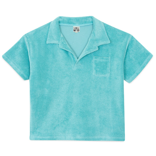 BONTON Blue Fish Terrycloth Shirt