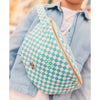 BONTON Checked Banana Bag - Bleu Fish
