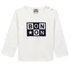 BONTON Taxi Logo Baby T-shirt - Ecru
