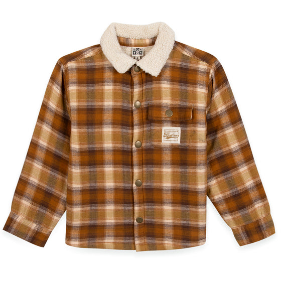BONTON Surchem Plaid Jacket - Barnyard Brown