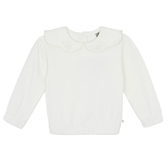 BONTON Martine Collared Sweatshirt - Ecru Bonton
