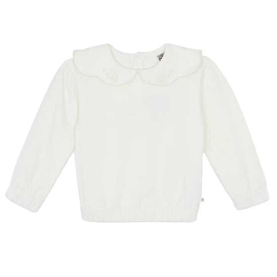 BONTON Martine Collared Sweatshirt - Ecru Bonton
