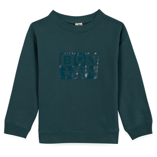 BONTON Smile Logo Sweatshirt - Blue Lake