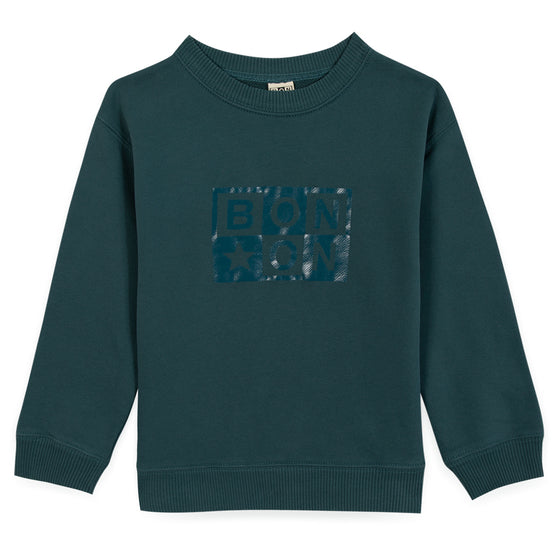 BONTON Smile Logo Sweatshirt - Blue Lake