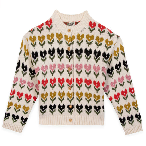 BONTON Malin Cardigan - Tulip Fields