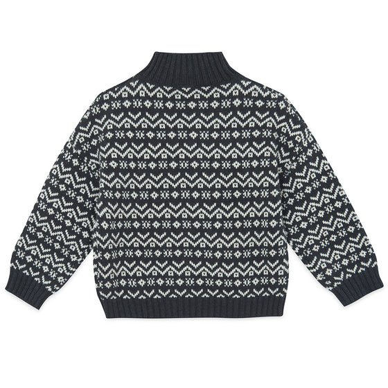 BONTON Leonard Zip Sweater - Carbone