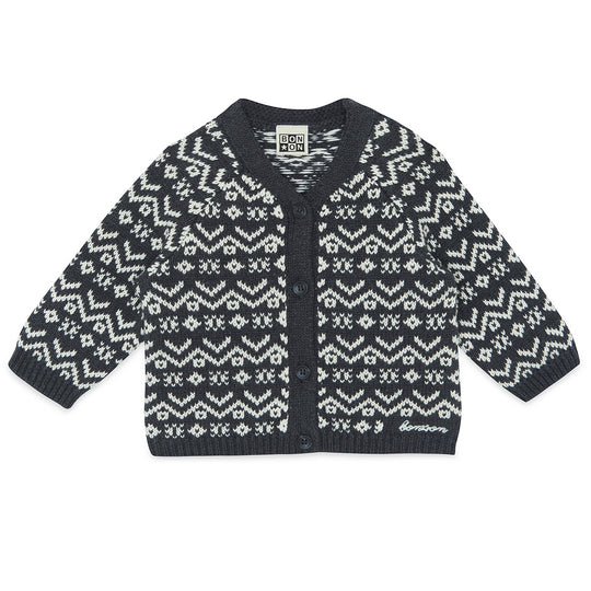 BONTON Mozza Baby Cardigan - Carbone