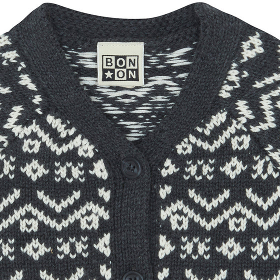 BONTON Mozza Baby Cardigan - Carbone