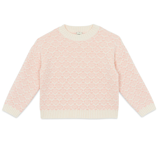 BONTON Lovely Hearts Sweater - Ecru Bonton