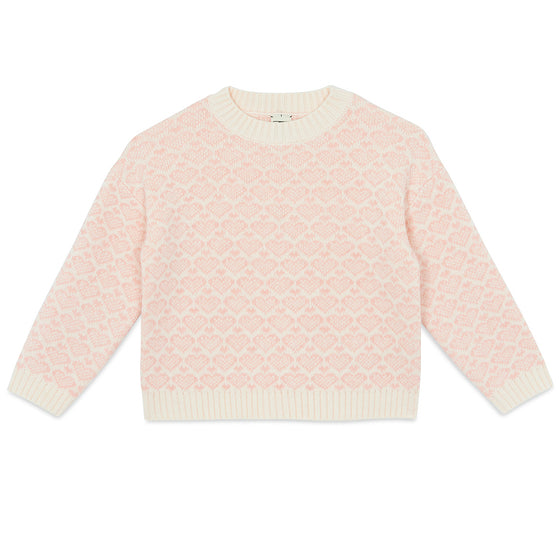 BONTON Lovely Hearts Sweater - Ecru Bonton