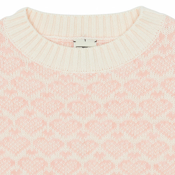 BONTON Lovely Hearts Sweater - Ecru Bonton