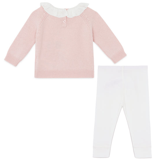 BONTON Lily Bird Baby Outfit - Rose Blossom