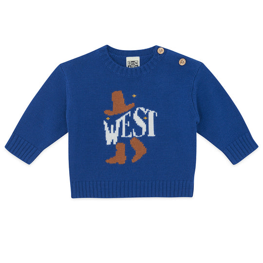 BONTON Misty West Baby Sweater - Bleu Brut