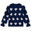 BONTON Mila Heart Sweater - Bleu Brut