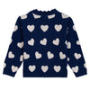 BONTON Mila Heart Sweater - Bleu Brut