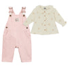 BONTON Sweet Hearts Blouse and Overalls Outfit