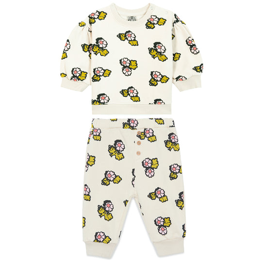 BONTON Faroe Baby Sweatsuit - Retro Fleur