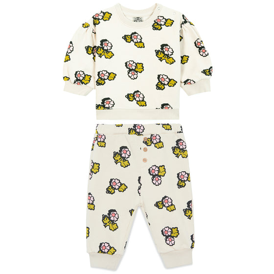 BONTON Faroe Baby Sweatsuit - Retro Fleur