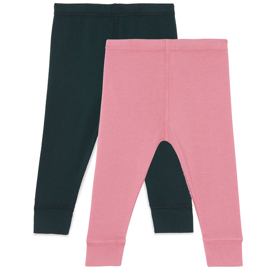 BONTON Tino Baby Leggings 2-Pack - Pink/Green